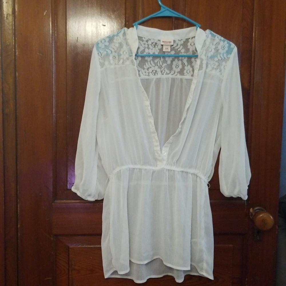 Sheer ivory blouse